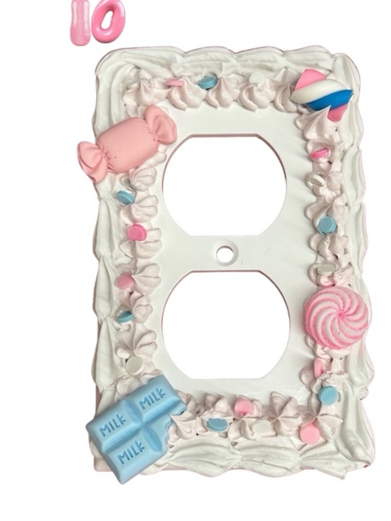 Other - Decorative Pink Candy-Themed Double Outlet Cover Plate